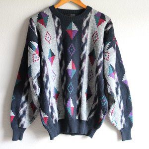 Vintage Sweaters - Vintage Grandpa Sweater Crew Michael Gerald 80s XL Vintage Sweaters - Vintage Grandpa Sweater Crew Michael Gerald 80s XL